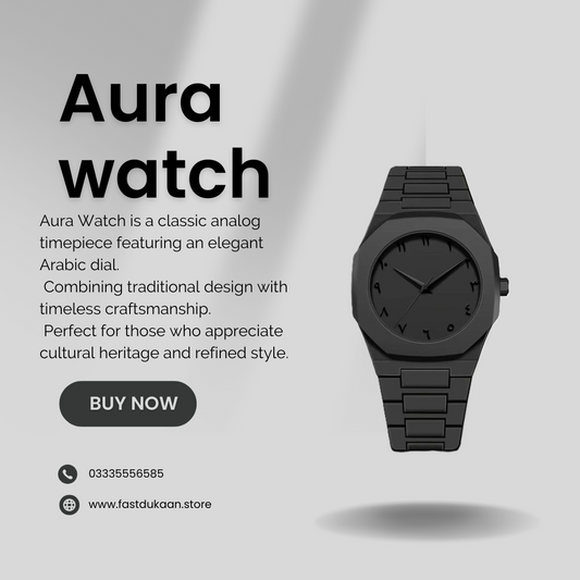 Bond Beyond Time: Aura Watch + Couple Broken Black Heart Necklace Set